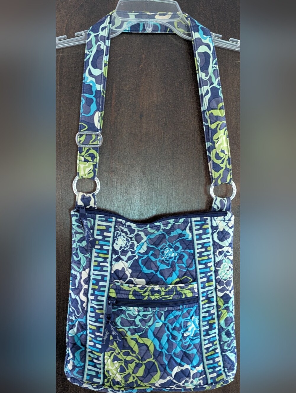 Vera Bradley Katalina Showers Blue & Green Hipster Crossbody Bag